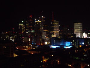toronto at night, skyline veiw from my accommodation
