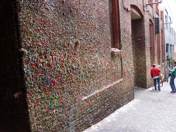 chewing gum wall on post alley