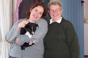 Auntie Janet and Susie the puppy and me of course
