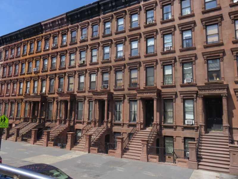 Brownstone buildings in Harlem