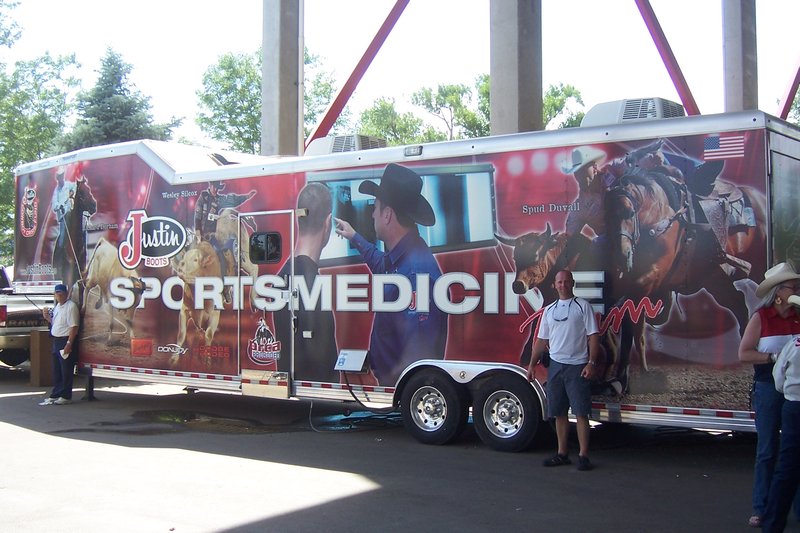 The portable hospital at the rodeo