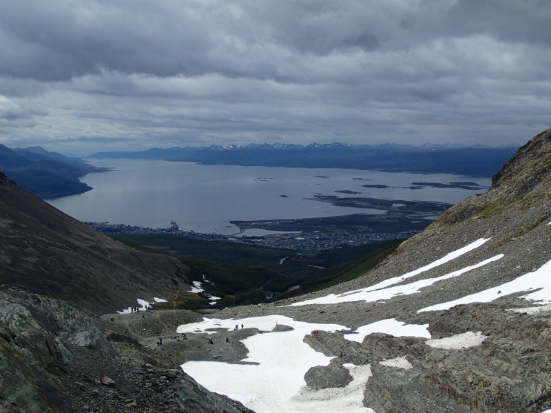 View over Ushuaia and Beagle Channel