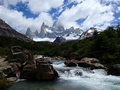 The view up to Mount Fitz Roy