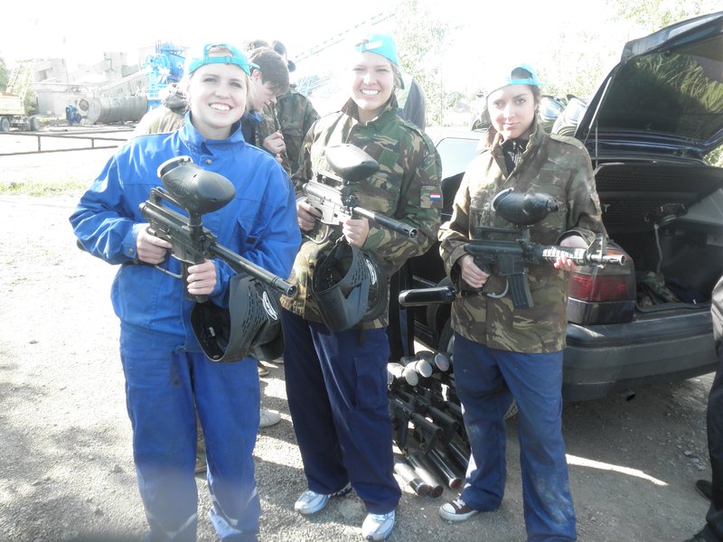our paint-balling experience
