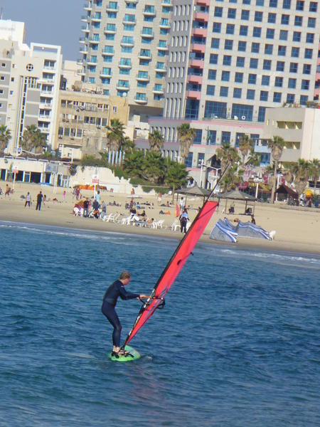 windsurfing in tel aviv