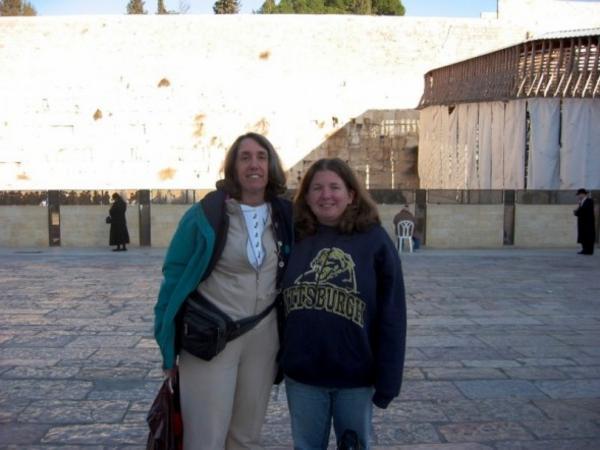 me and mom at the wall