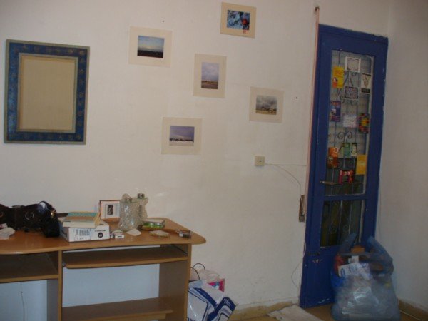 partially decorated room