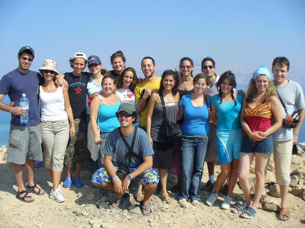 group photo at Dead sea