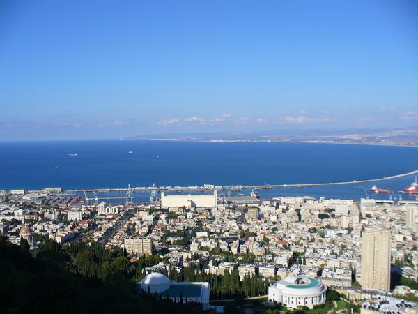 the view of Haifa from the hotel