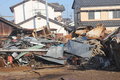 More rubble caused by the earthquake/tsunami