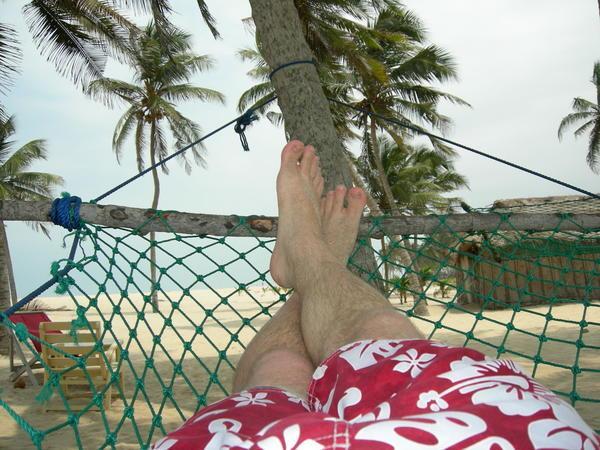 Relaxing on a hammock