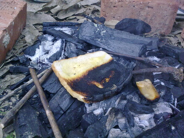 Bread on fire!!