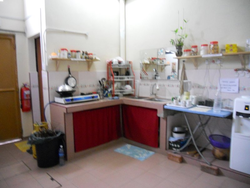 Kitchen in roof top guest house