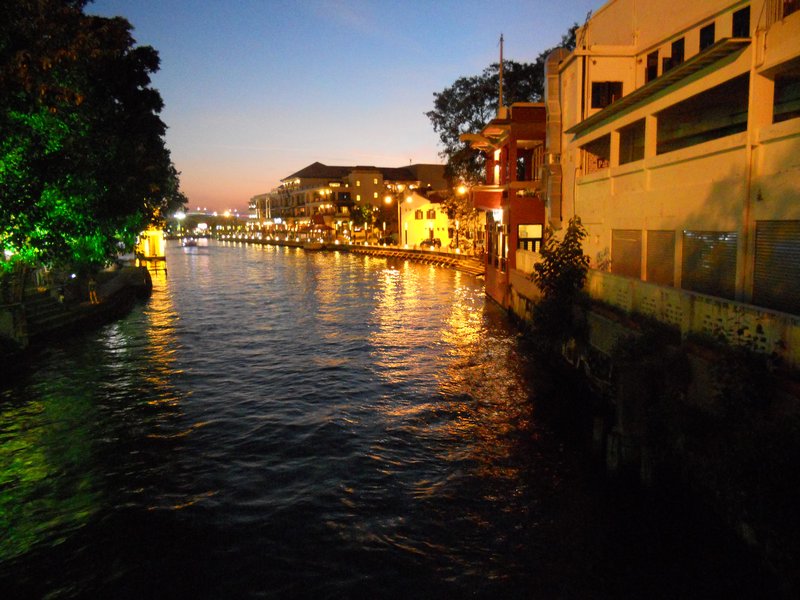 Melaka river in the evening