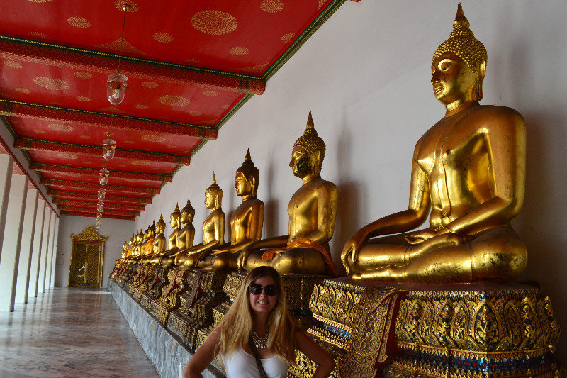 me at laying down buddha temple