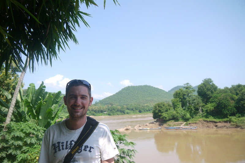 Grant next to the Mekong