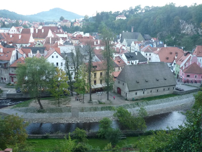 View from castle at dusk