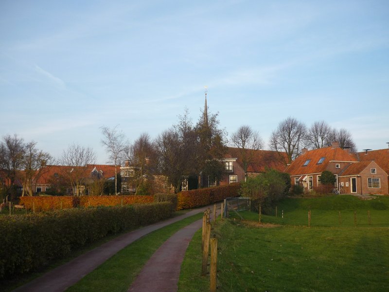 Niehove - back view of the Woldhuis bakery and house (on left)