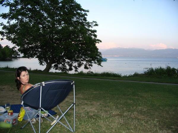 Lake Geneva from the campsite