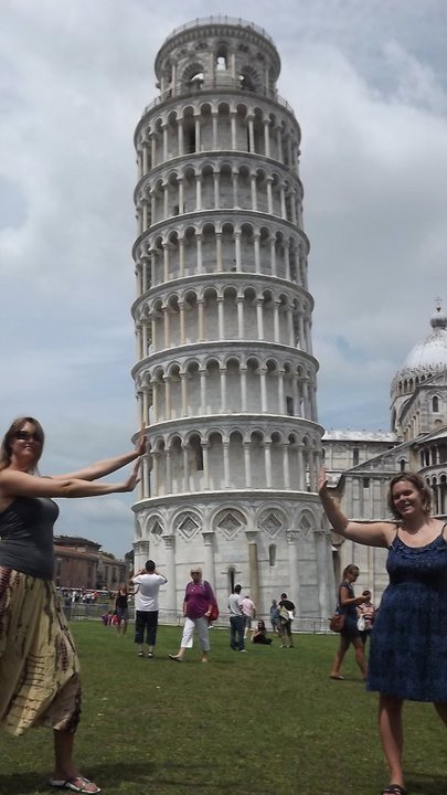 Maggie & I at the leaning tower