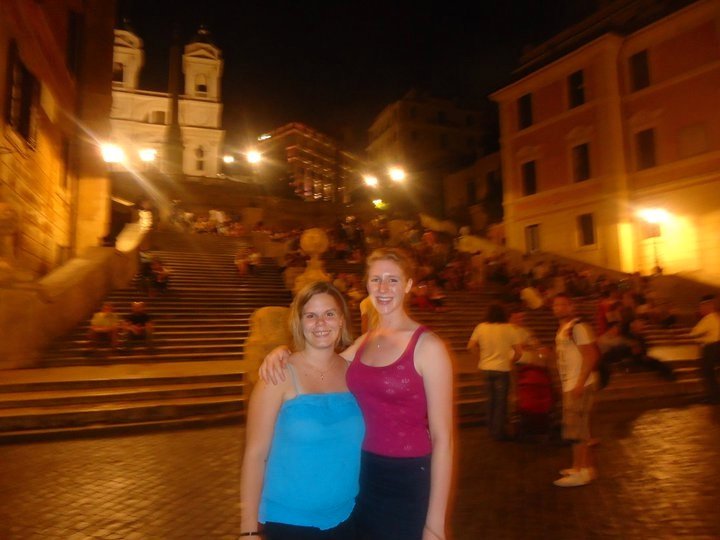Chelsea & I in front of the Spanish Steps