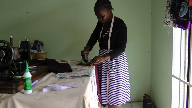 Patricia Making A Dress