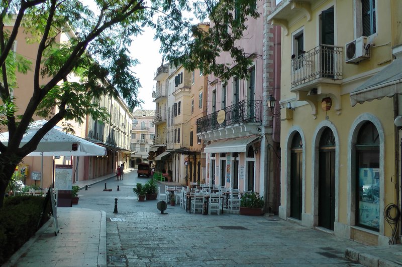 Corfu Street On A Sunday Morning