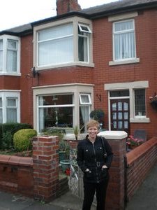 Michelle in front of London Rd house