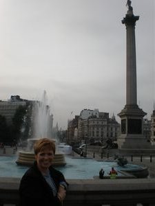 Trafalgar square, just arrived in London