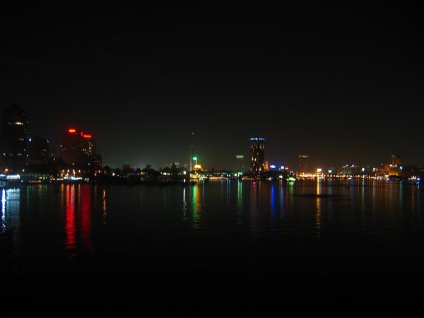 Cairo, river Nile at night