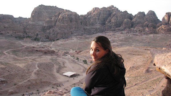 Beautiful Lil looking out over Petra!