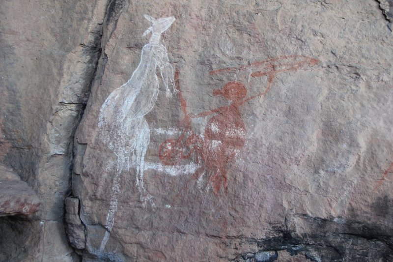 Rock Art - hunting kangaroo