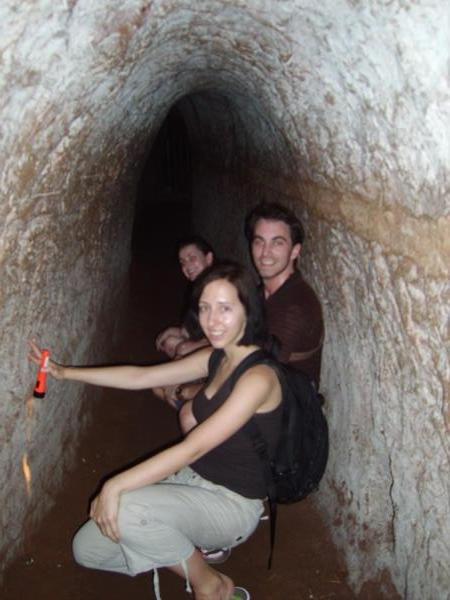Me and my Irish travelling buddies in the Vinh Moc Tunnels