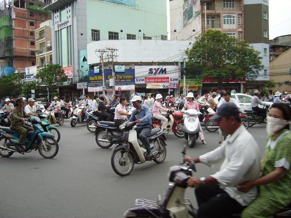 Saigon traffic! Organized chaos or just plain chaos?