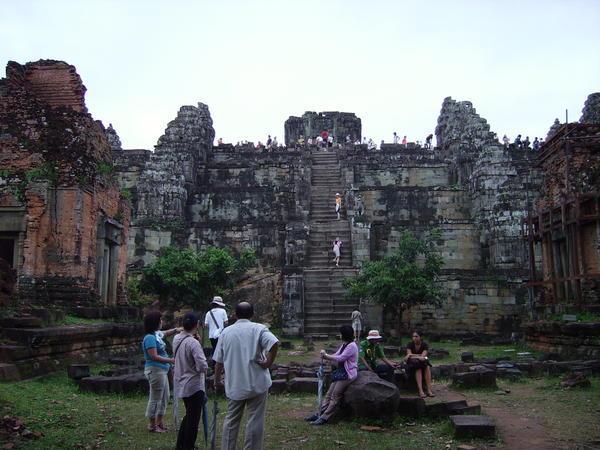 Phnom Bakeng - we climbed this near vertical set of stairs for the sunset