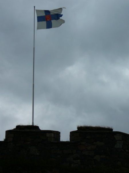 Finland's Flag on Suomenlinna
