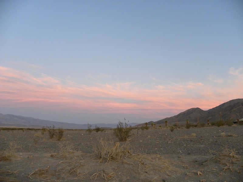 A rare cloud-lit sunset in Death Valley