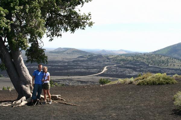 On top of the 'volcano'