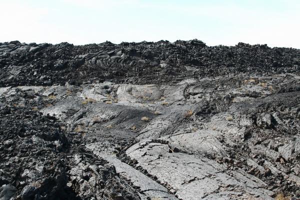 Solidified lava flow