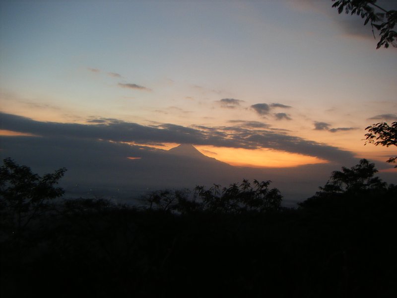 Sunrise over Mount Merapi