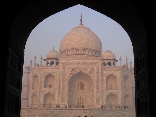 View of the Taj from one of the Mosques.