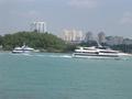 View of Singapore from Sentosa Island