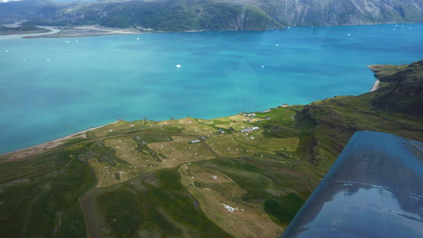 Greenland with meadows