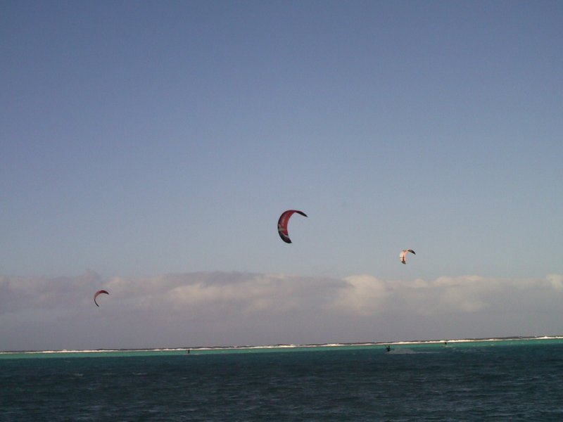 Wind surfers...
