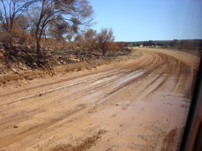 A muddy and rough short cut