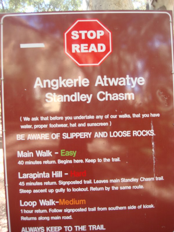 Entering Standley Chasm