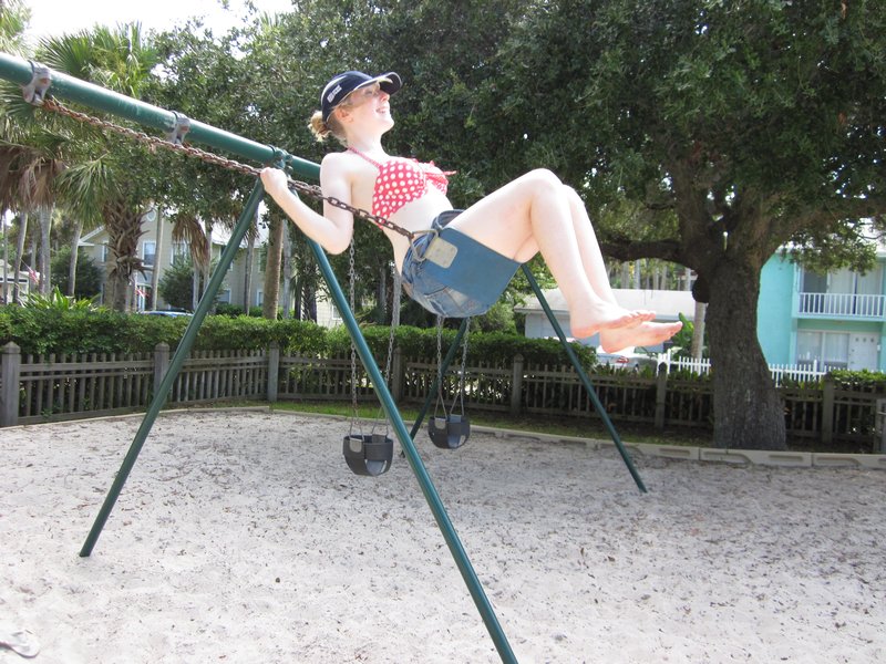 Swings on the way to the beach