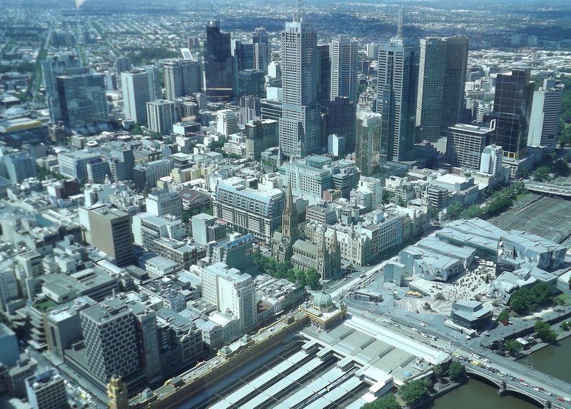 Melbourne from the top of Eureka tower.