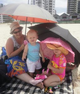 Jules & the girls at Surfer's Paradise