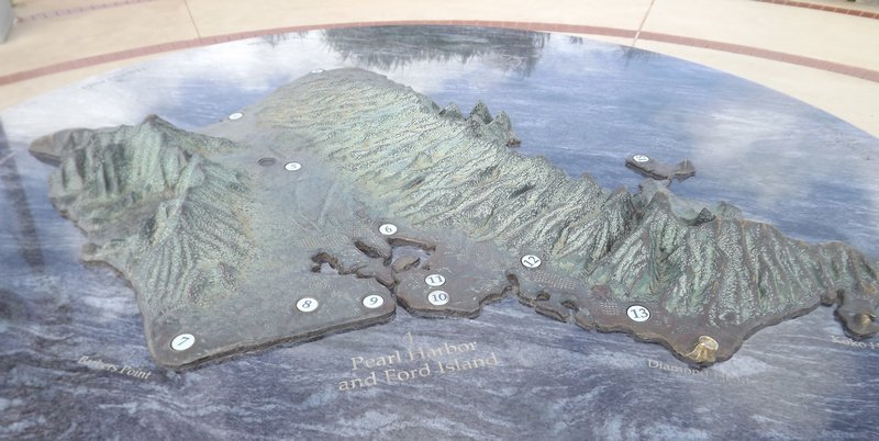 Oahu island 3D map